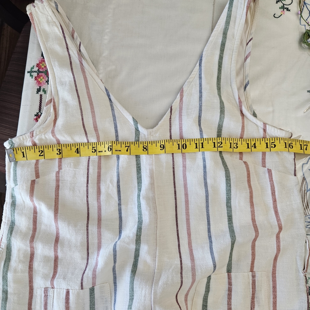 American Eagle Outfitters Striped Jumpsuit - White with Multicolor Stripes - Picture 10 of 10